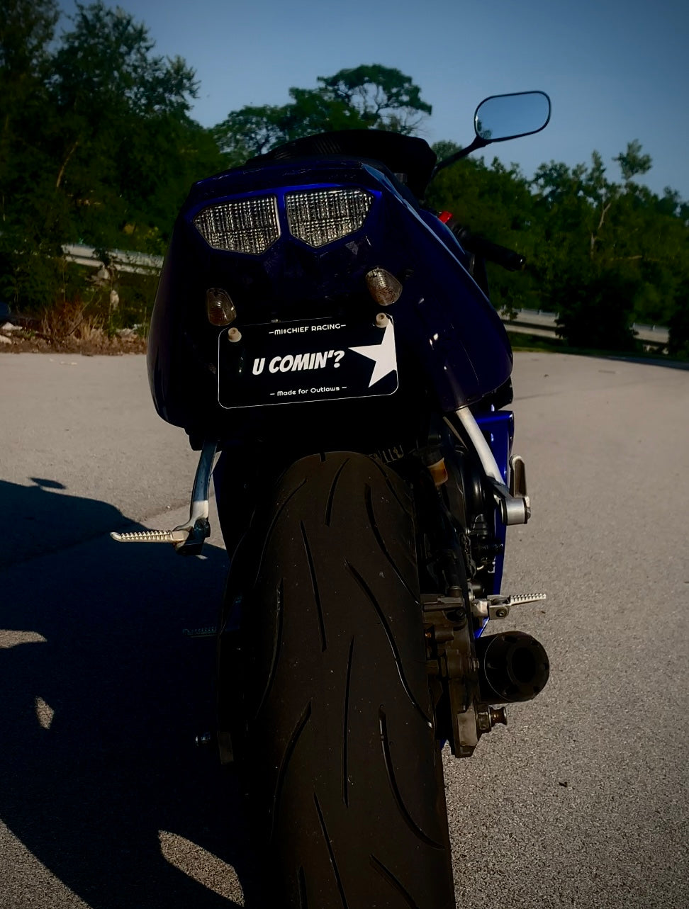 Official U Comin’? Mi$chief Motorcycle License Plate
