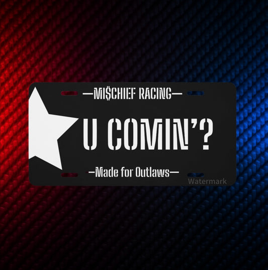 Official U Comin’? License Plate