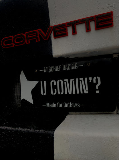 Official U Comin’? License Plate